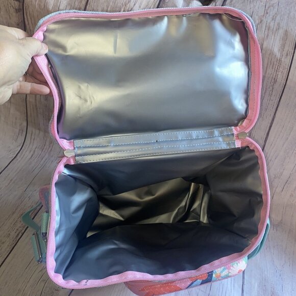 Matilda Jane Women’s Everything Packed Cooler Backpack Pink Blue Floral - Picture 12 of 13